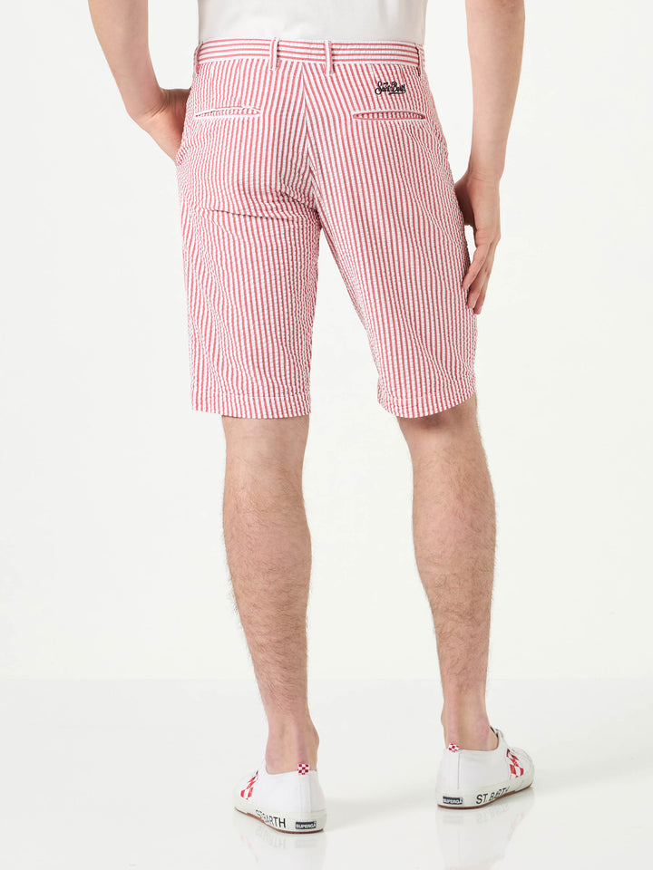 Red Stripe Bermuda Short - MC2 Saint Barth