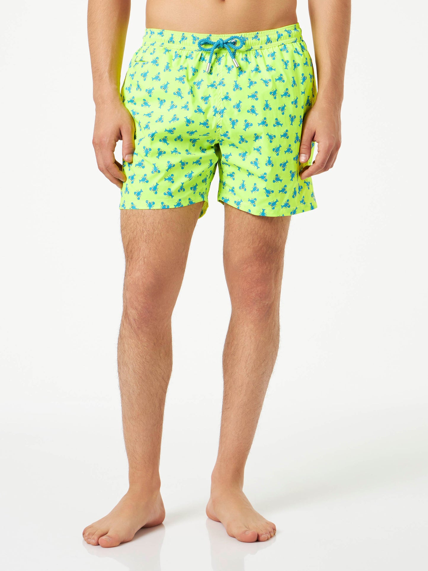 Man light fabric comfort swim shorts with lobster print - MC2 Saint Barth