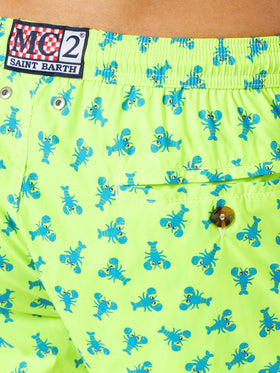 Man light fabric comfort swim shorts with lobster print - MC2 Saint Barth