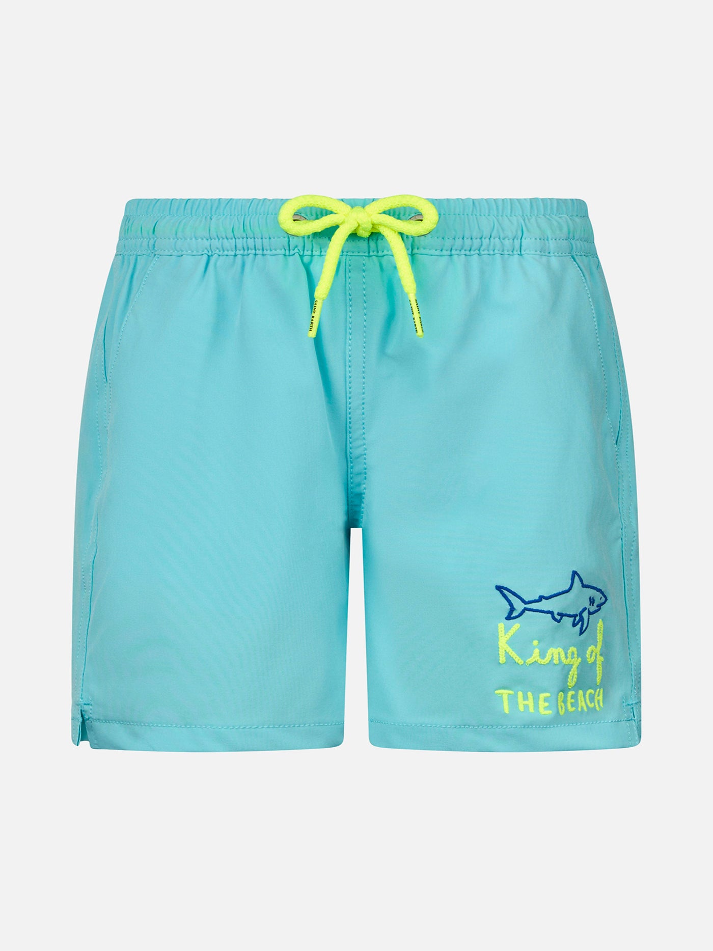 Boy Comfort swim shorts with King of the Beach embroidery - MC2 Saint Barth
