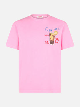 Man cotton t-shirt with Cuba Libre embroidery