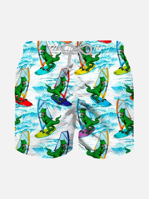 Boy swim shorts with dinosaur print - MC2 Saint Barth