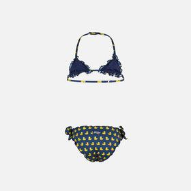 Girl triangle bikini with ducky print - MC2 Saint Barth