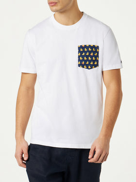 Man cotton t-shirt Austin with ducky pocket - MC2 Saint Barth