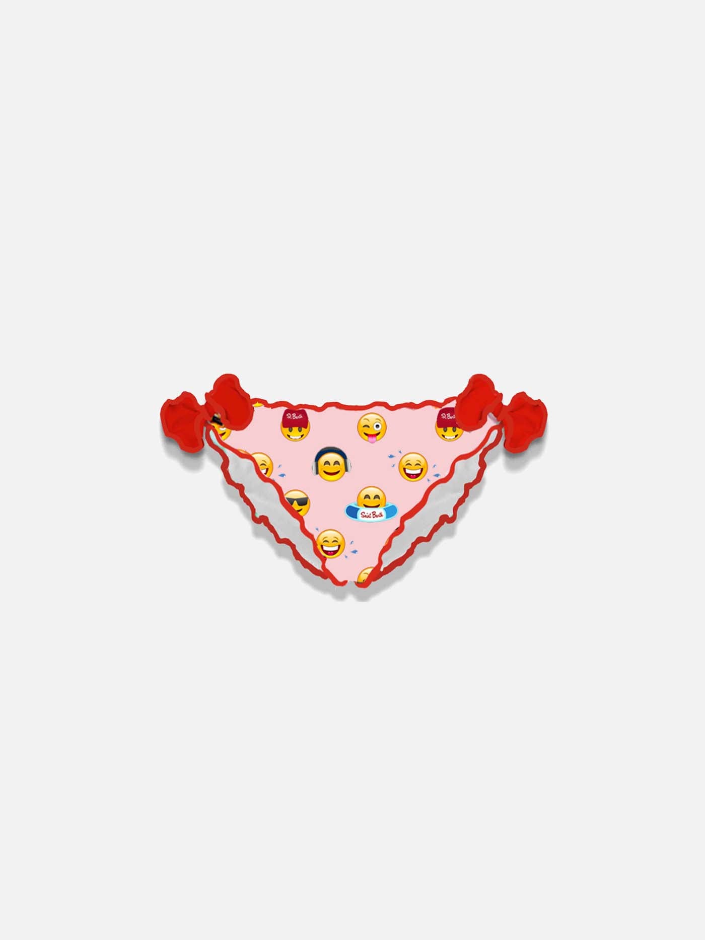 Girl swim briefs with emoticon print - MC2 Saint Barth