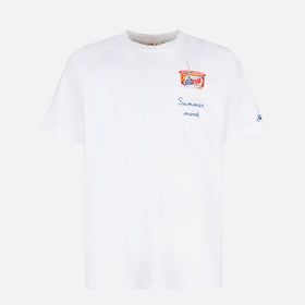 Man cotton t-shirt with Estathé print | ESTATHE'® SPECIAL EDITION - MC2 Saint Barth