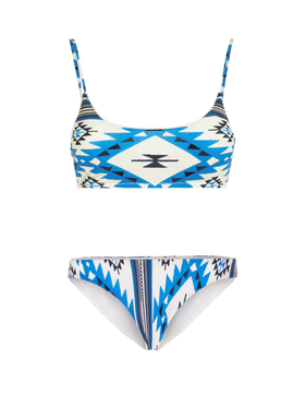 Woman bralette bikini with ikat print - MC2 Saint Barth