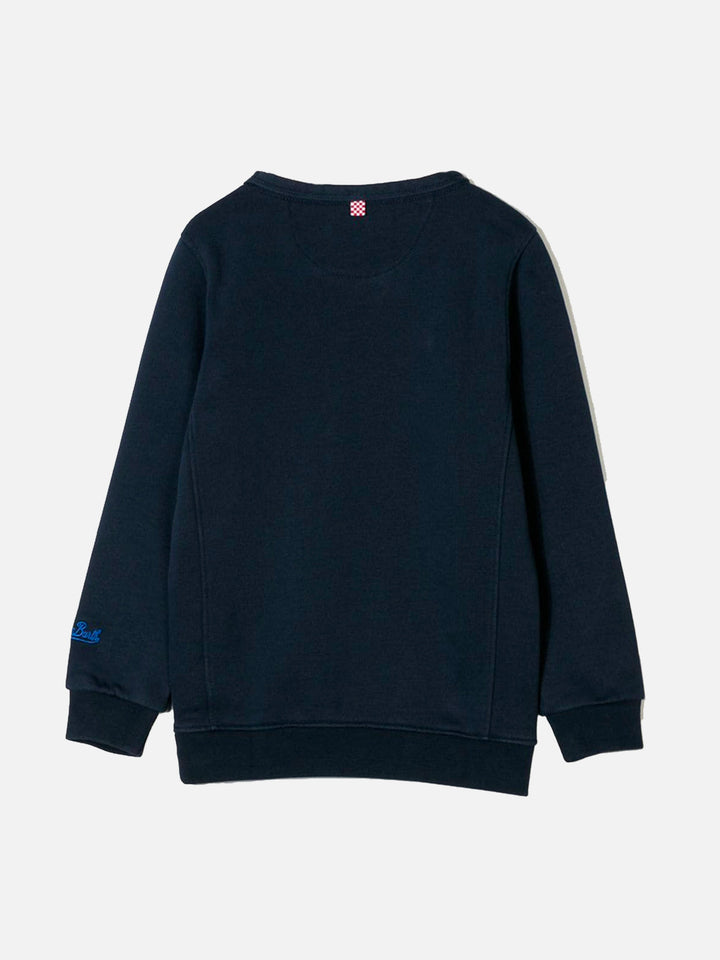 Boy cotton sweatshirt Bobby with St. Barth surf print - MC2 Saint Barth