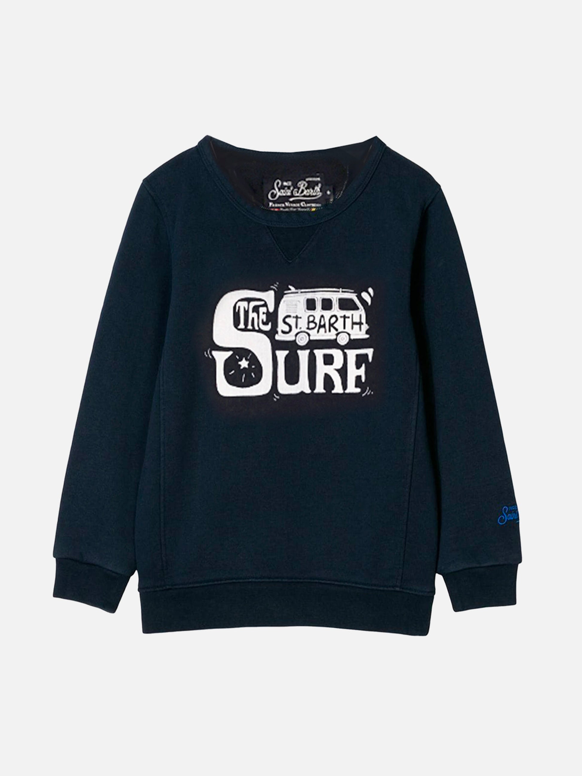 Boy cotton sweatshirt Bobby with St. Barth surf print - MC2 Saint Barth