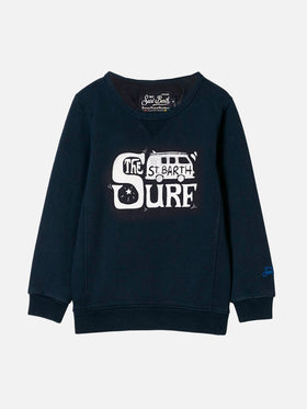 Boy cotton sweatshirt Bobby with St. Barth surf print - MC2 Saint Barth