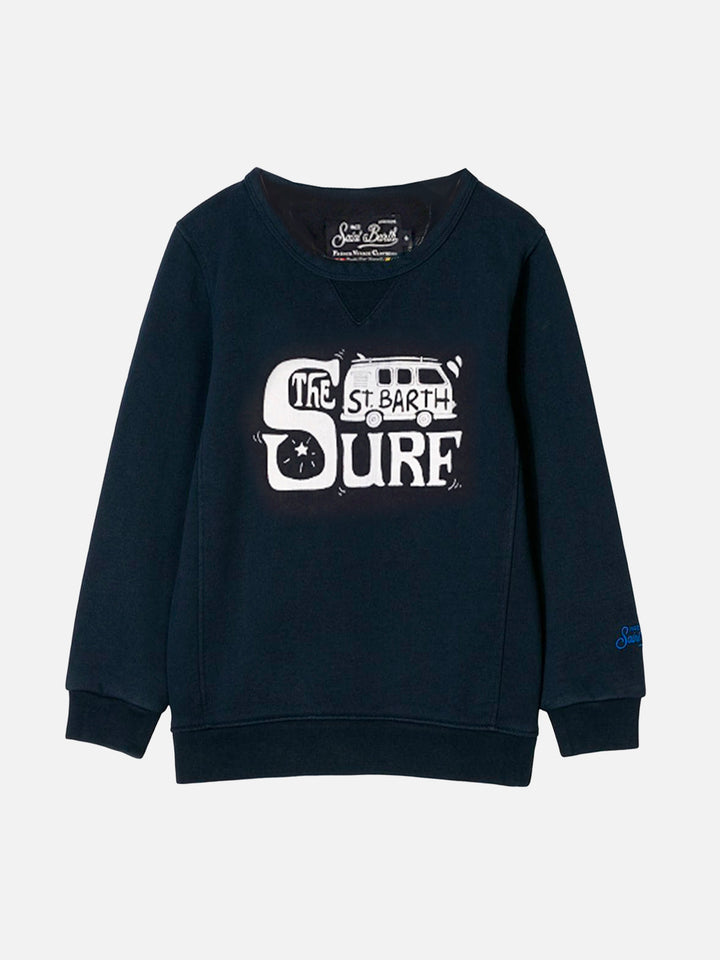 Boy cotton sweatshirt Bobby with St. Barth surf print - MC2 Saint Barth