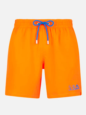 Man fluo orange comfort swim shorts - MC2 Saint Barth