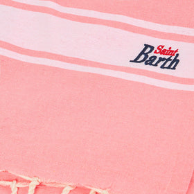 Fluo pink fouta doubled with sponge
