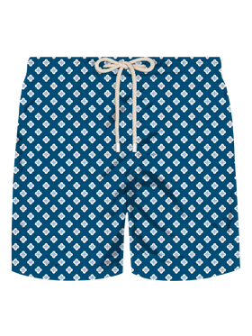 Comfort Light stretch swim shorts with tie print - MC2 Saint Barth