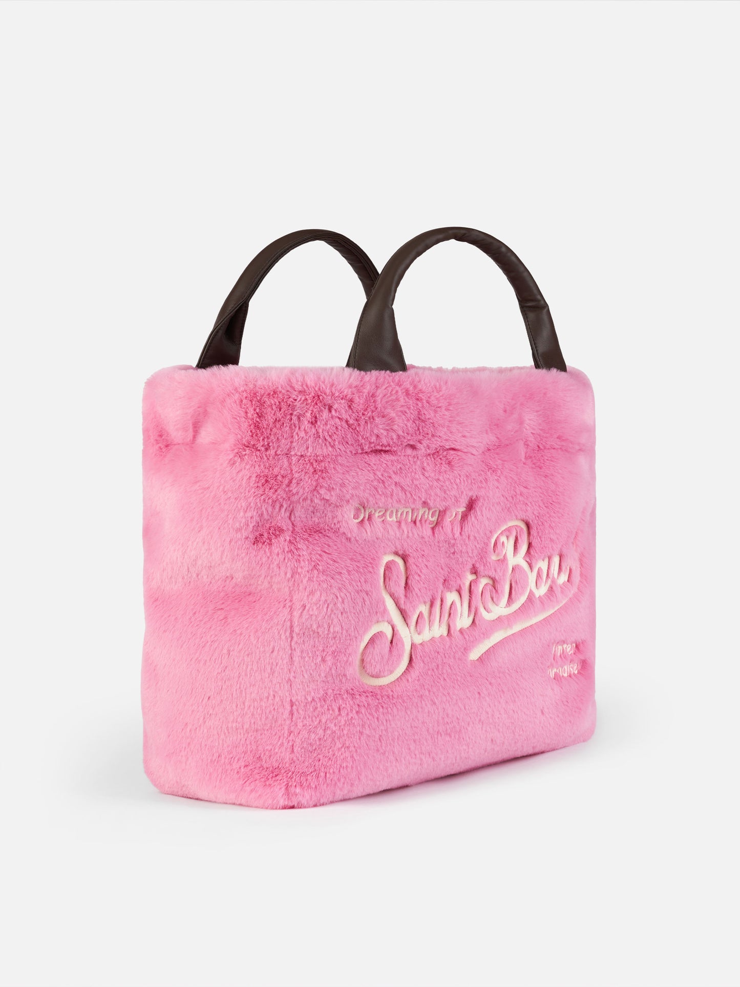 Borsa a mano furry Colette fucsia morbida con tracolla