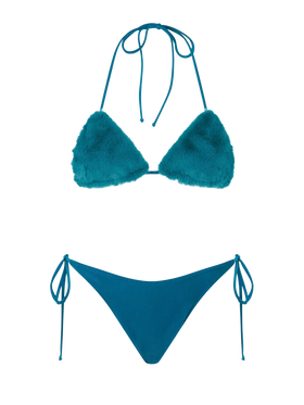 Woman teal green triangle top bikini - MC2 Saint Barth