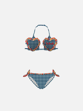 Girl triangle bikini with Liberty print | Made with Liberty fabric - MC2 Saint Barth