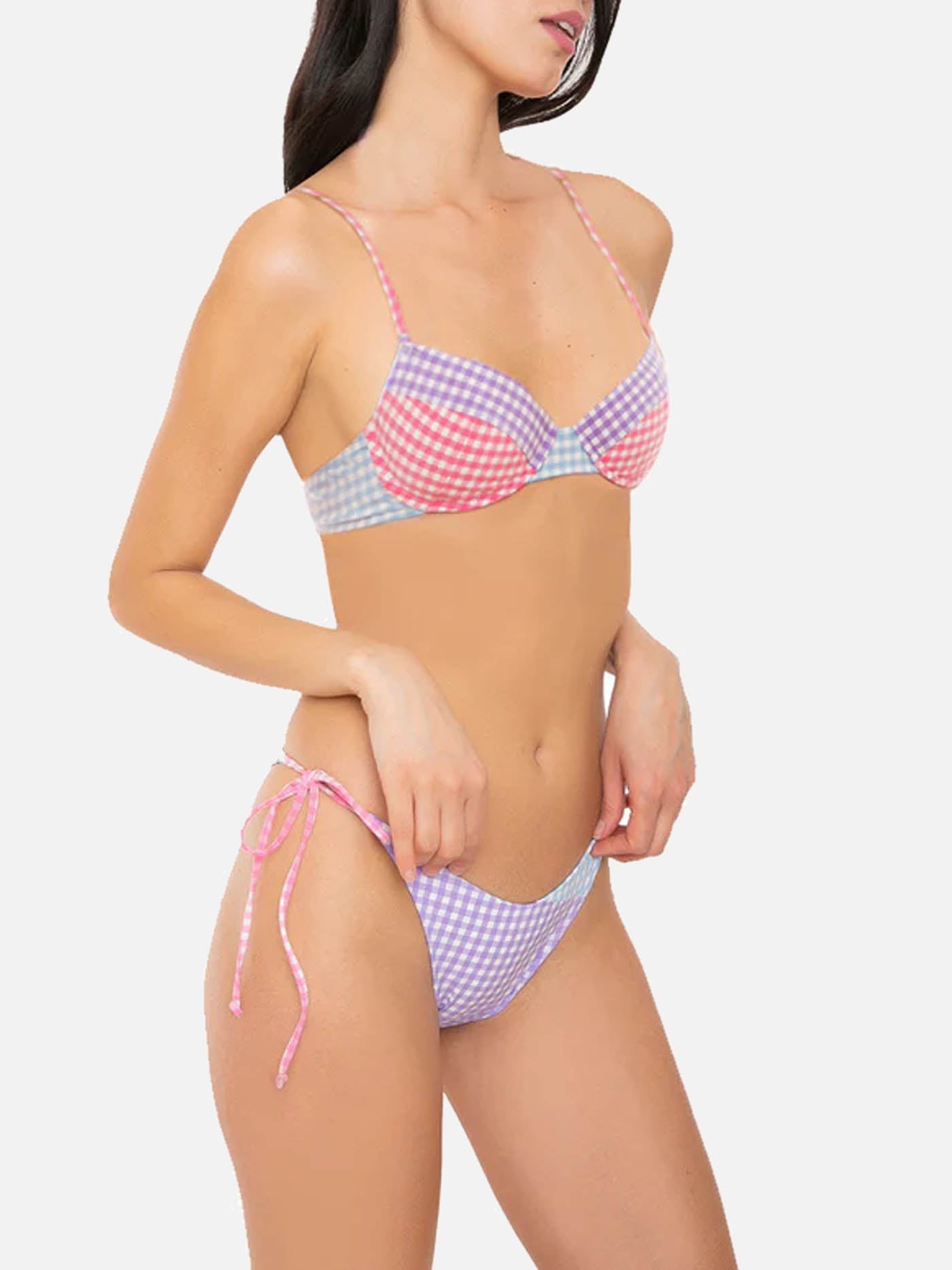 Gingham bralette underwired bikini - MC2 Saint Barth