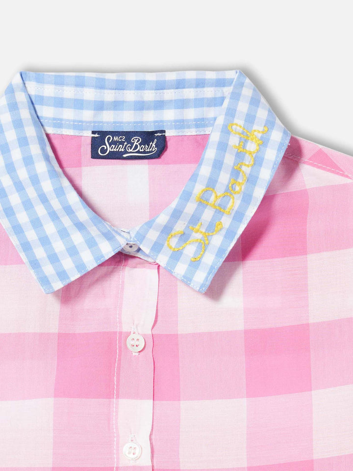 Gingham print girl dress - MC2 Saint Barth