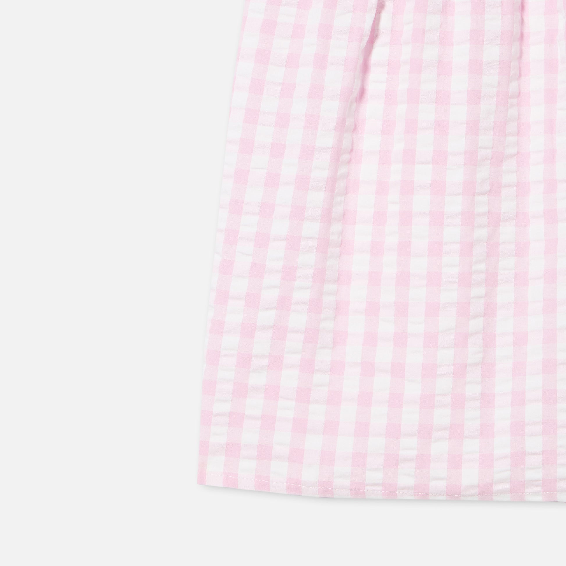 Pink vichy print girl's dress - MC2 Saint Barth