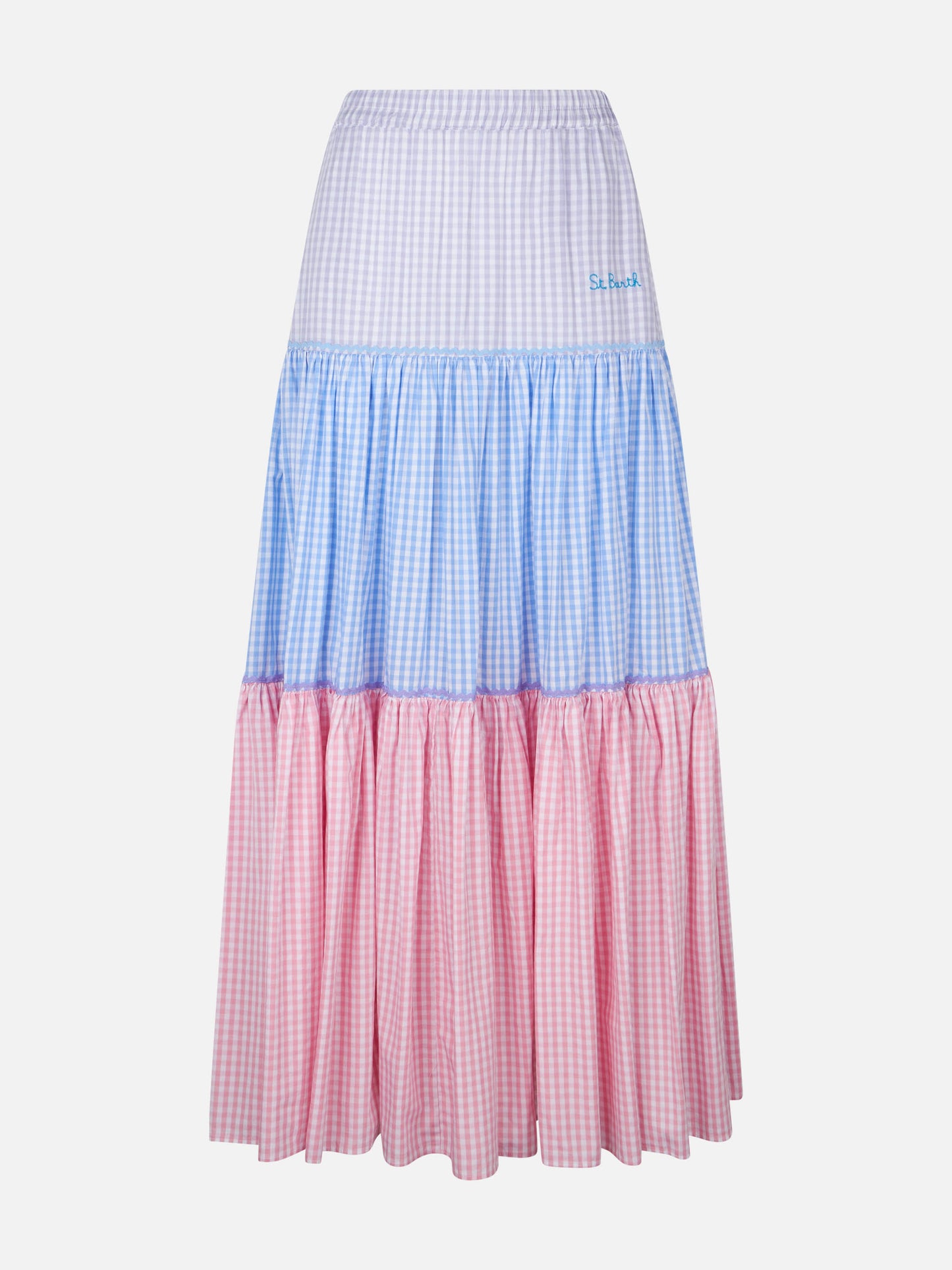 Gingham print cotton skirt - MC2 Saint Barth