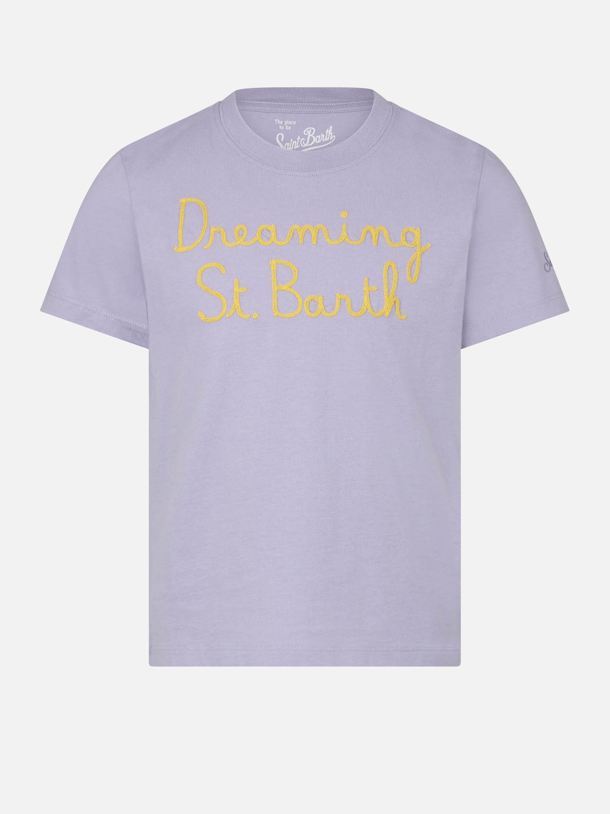 Girl t-shirt with Dreaming St. Barth embroidery - MC2 Saint Barth