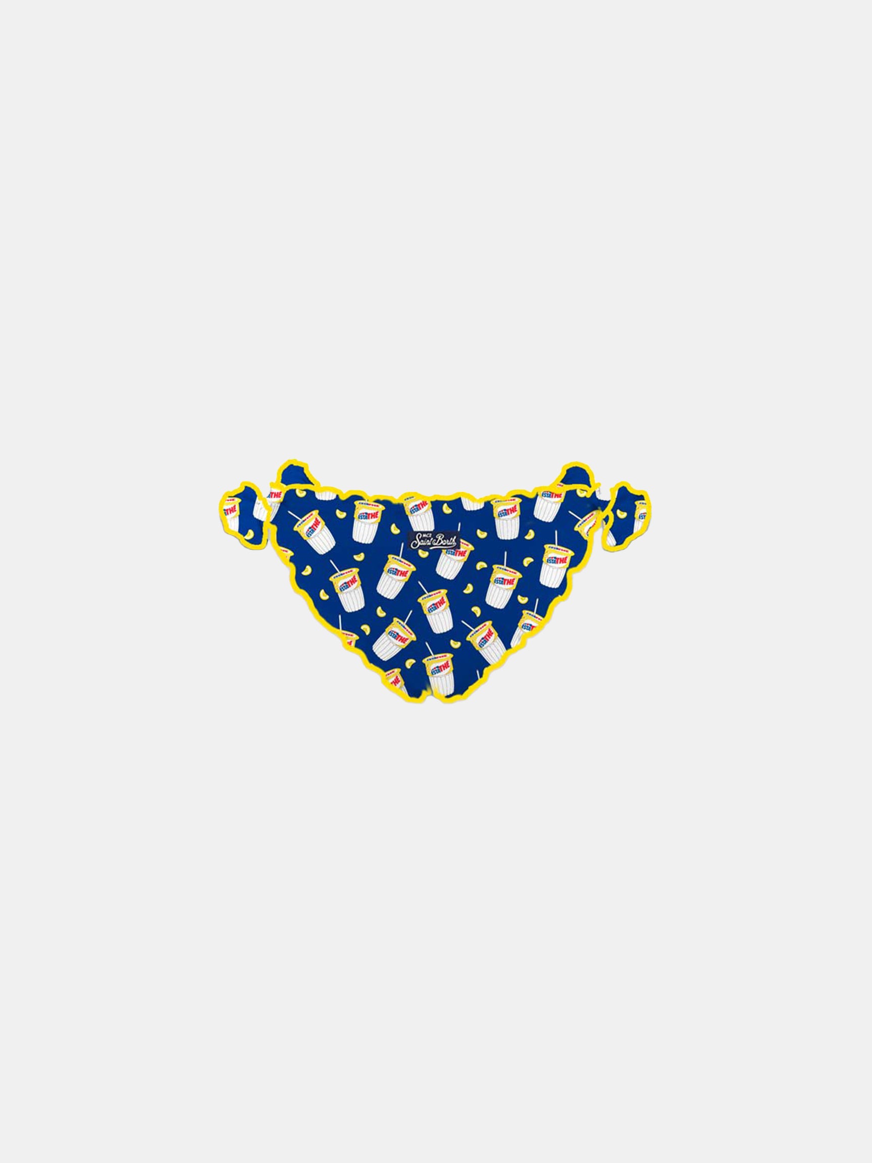 Girl swim briefs with Estathé print | Estathé® Special Edition - MC2 Saint Barth
