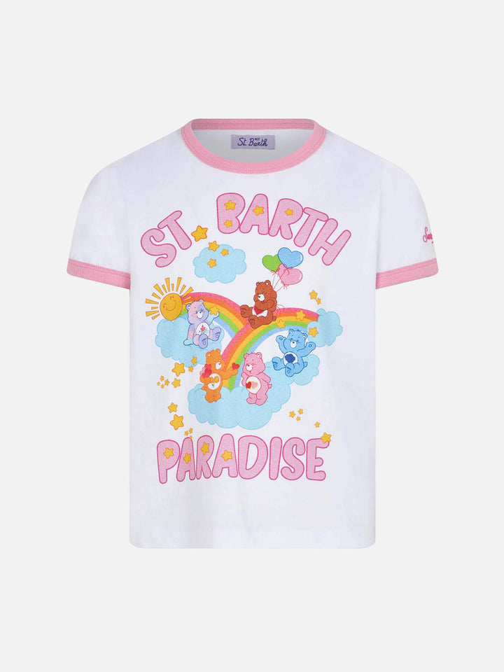 Girl cotton t-shirt with St. Barth paradise print - MC2 Saint Barth