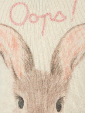 Girl crewneck sweater with bunny print - MC2 Saint Barth
