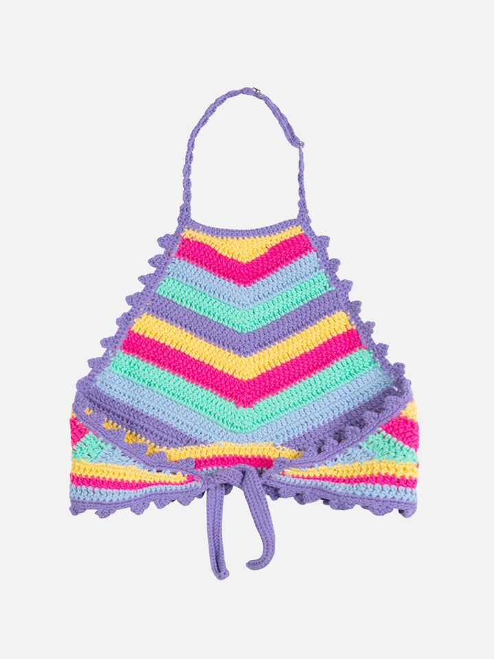 Girl halterneck crochet top - MC2 Saint Barth