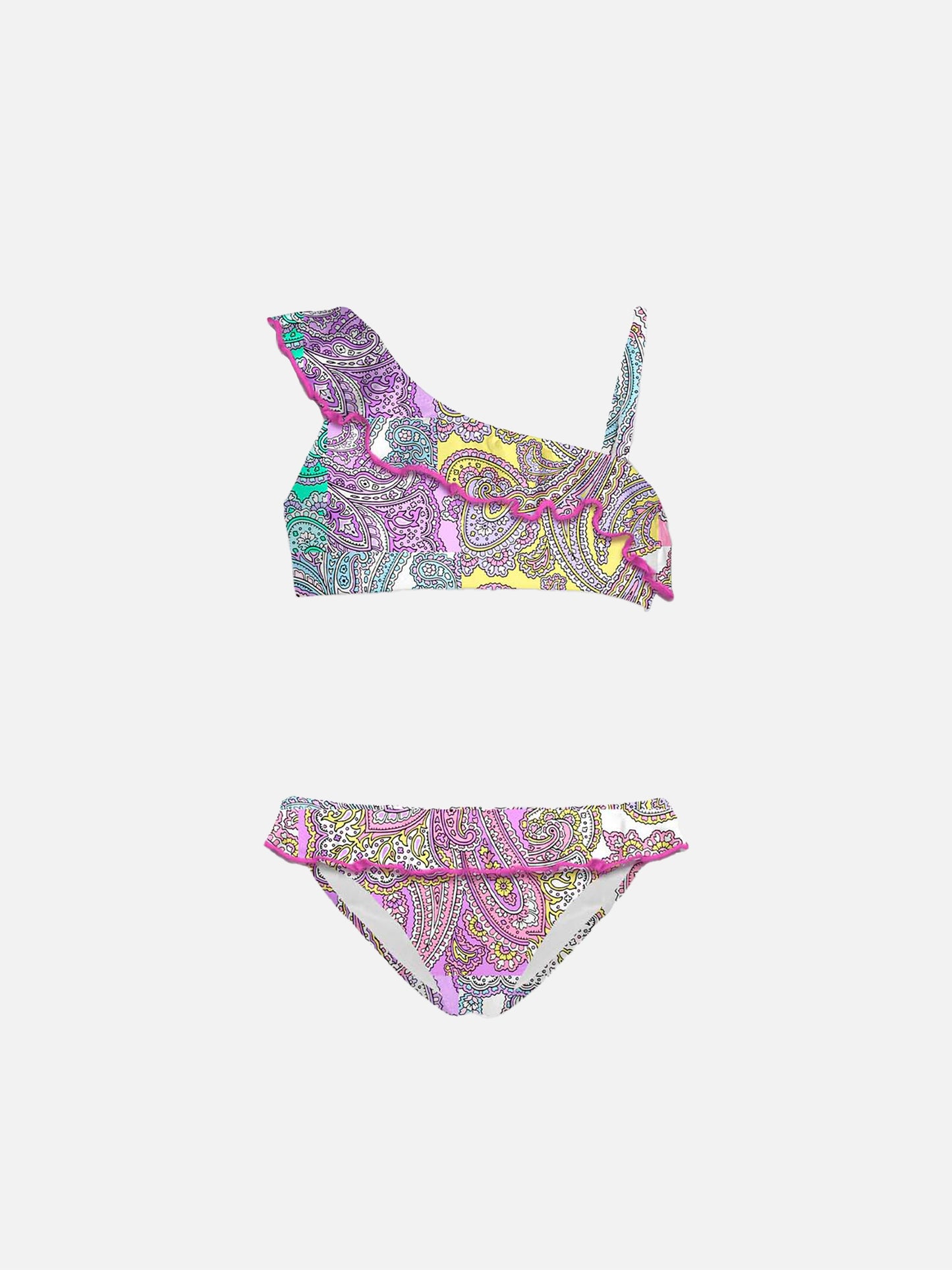 Girl one shoulder ruffled bikini - MC2 Saint Barth