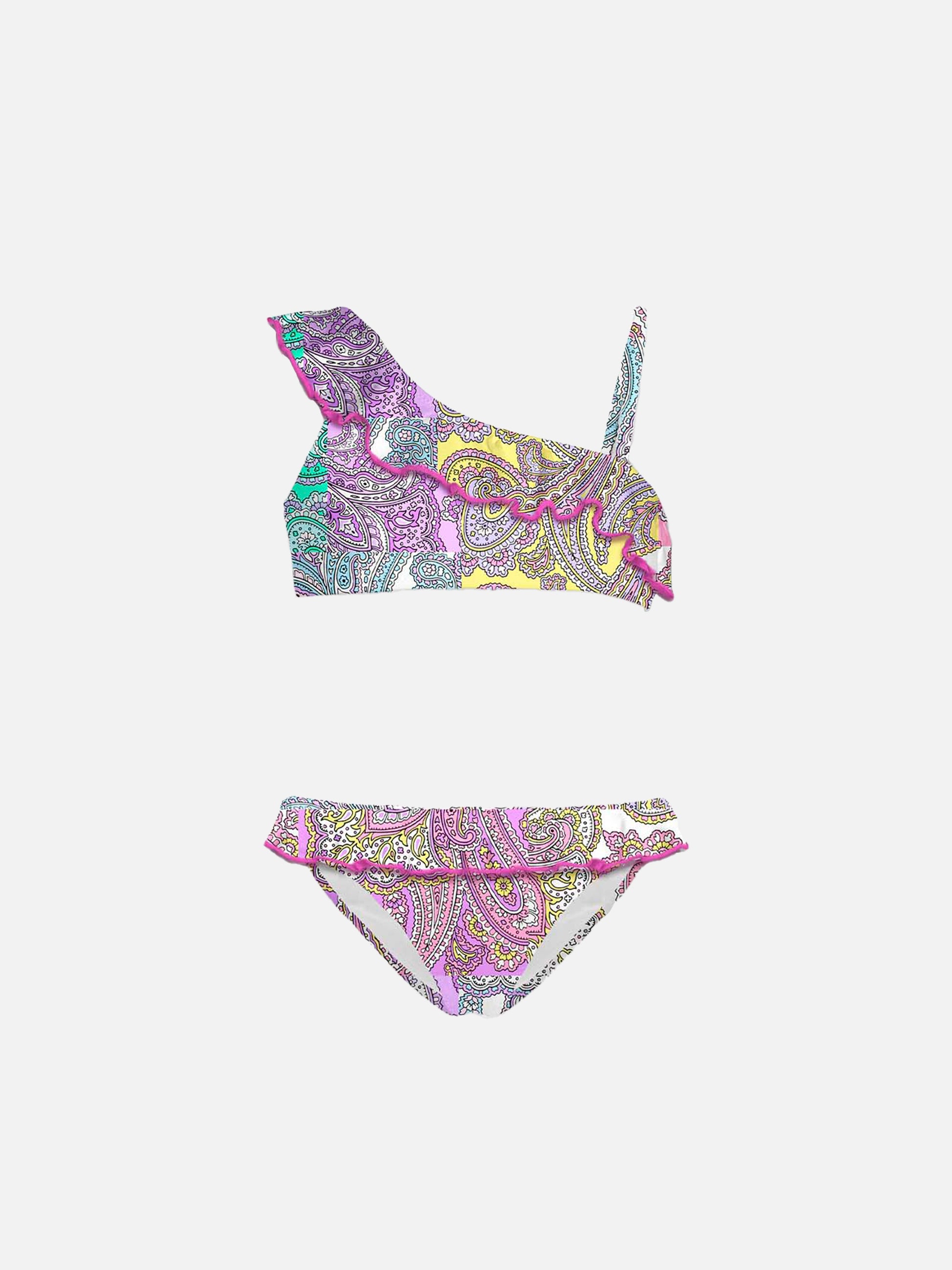 Girl one shoulder ruffled bikini - MC2 Saint Barth