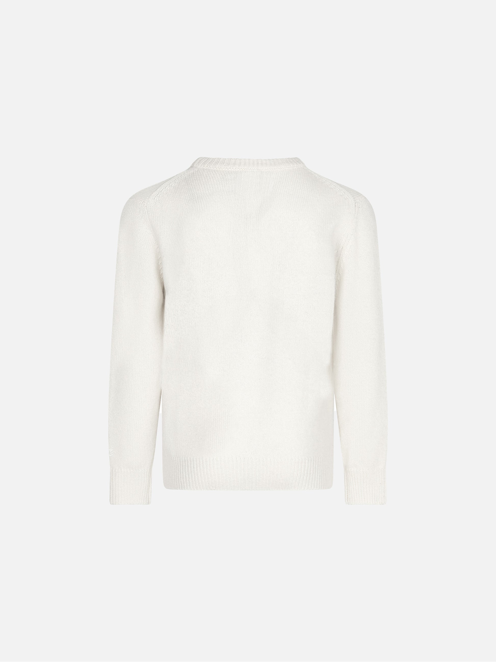 gIRL White sweater with L'Étoile lurex print - MC2 Saint Barth