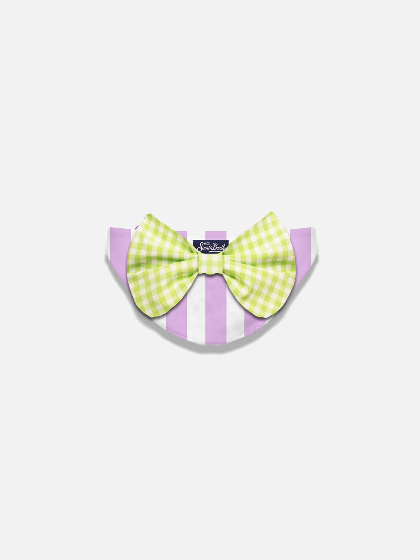 Girl swim briefs with gingham bow - MC2 Saint Barth