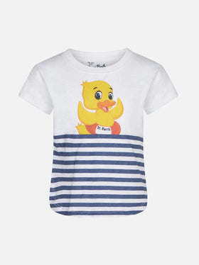 Girl t-shirt with ducky print - MC2 Saint Barth