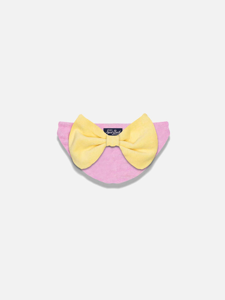 Girl terry swim briefs with bow - MC2 Saint Barth