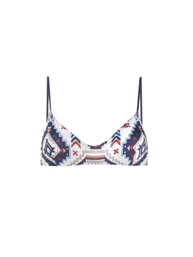 Woman bralette top with glitter aztec print - MC2 Saint Barth