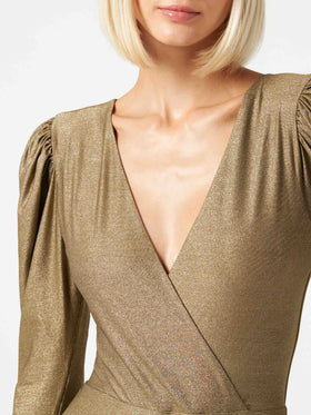 Knitted glitter gold Bodywear / one piece swimsuit - MC2 Saint Barth