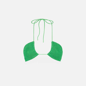 Woman green crinkle bandeau top - MC2 Saint Barth