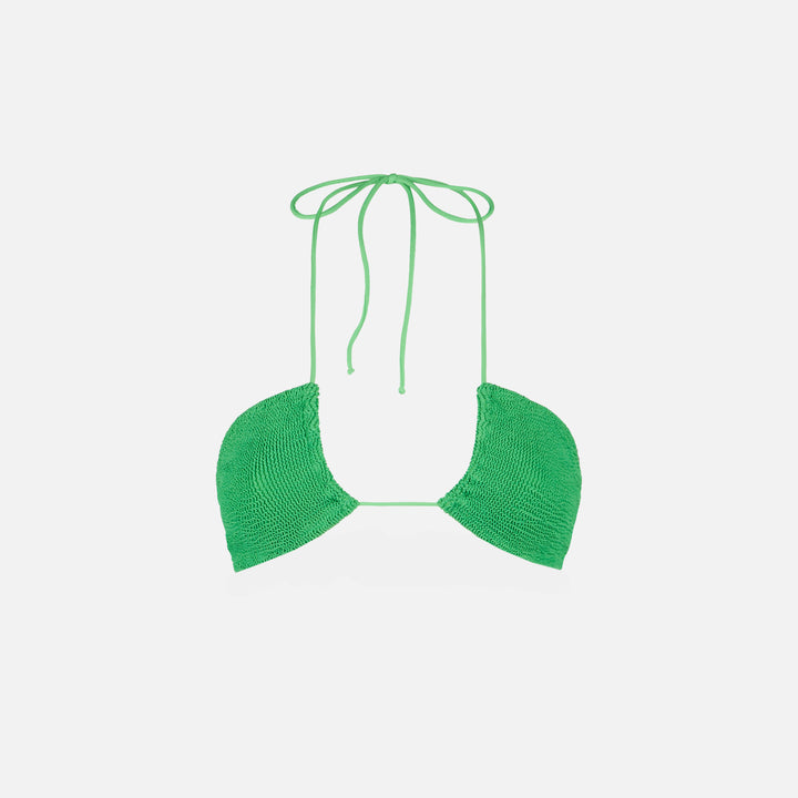 Woman green crinkle bandeau top - MC2 Saint Barth
