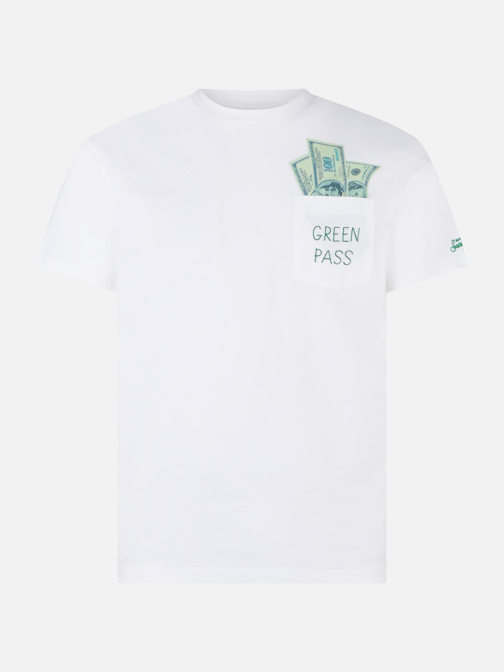 Green pass print cotton t-shirt - MC2 Saint Barth
