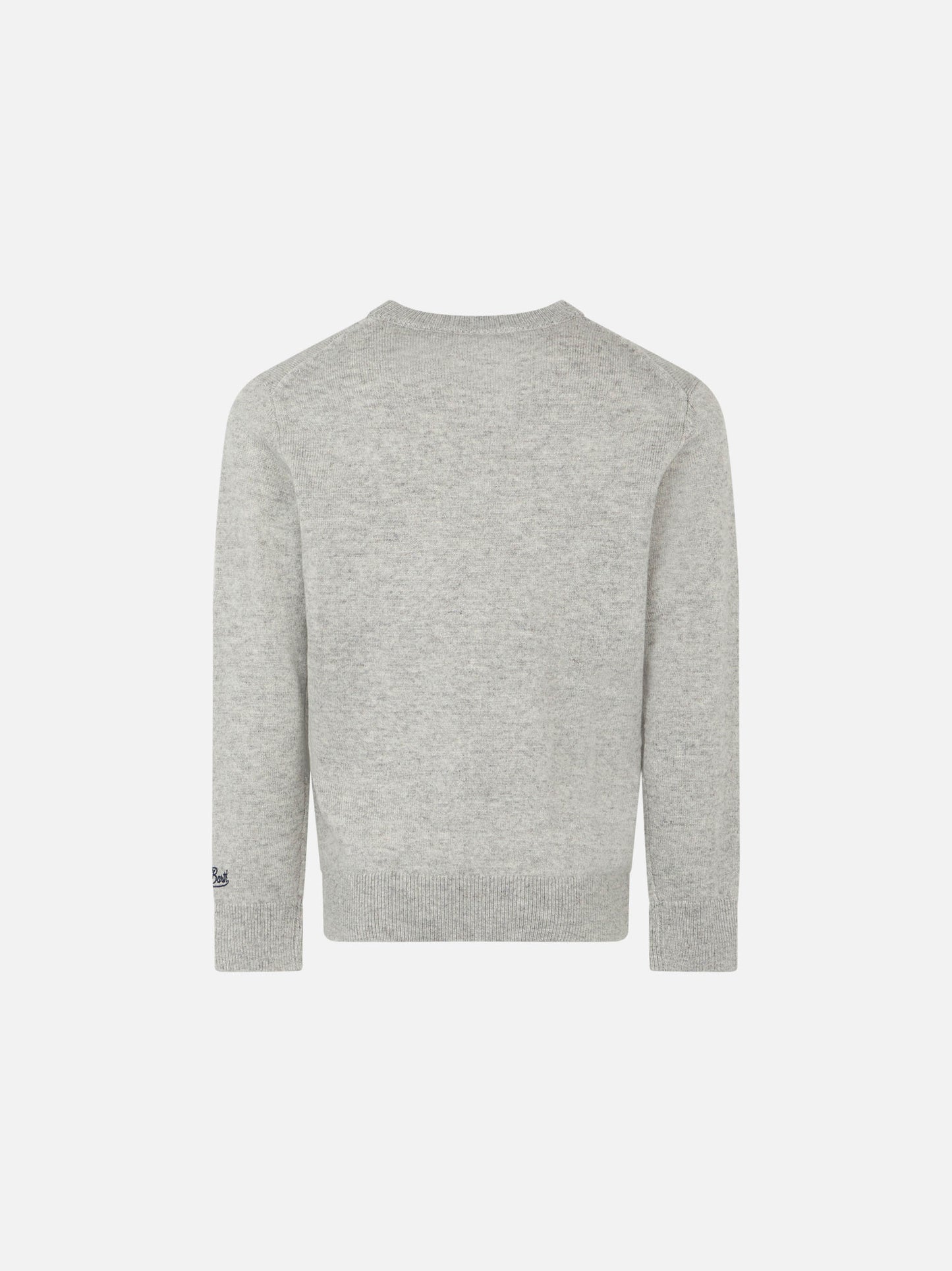 Grey boy sweater To be posh print - MC2 Saint Barth