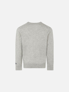 Grey boy sweater To be posh print - MC2 Saint Barth