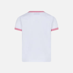 Girl cotton t-shirt with St. Barth groovy print - MC2 Saint Barth