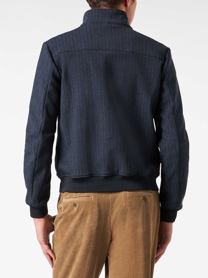 Man mid-weight herringbone bomber jacket Traveler - MC2 Saint Barth