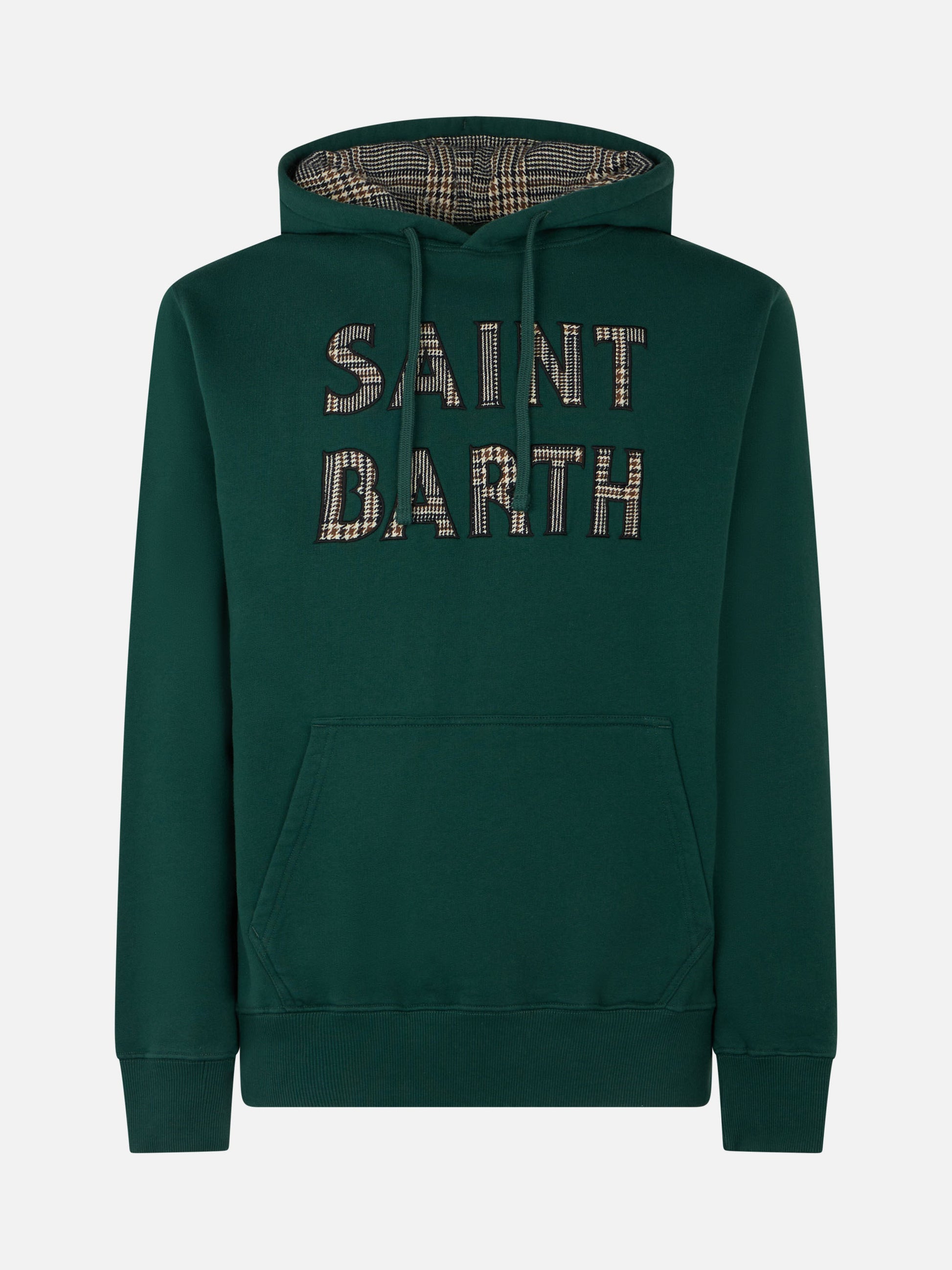 Man green hoodie with Saint Barth patch - MC2 Saint Barth