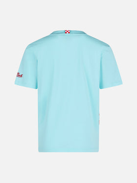 Boy water green cotton t-shirt with Hot Wheels print | HOT WHEELS SPECIAL EDITION - MC2 Saint Barth