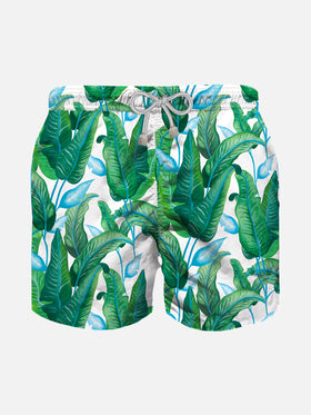 Boy swim shorts with tropical print - MC2 Saint Barth