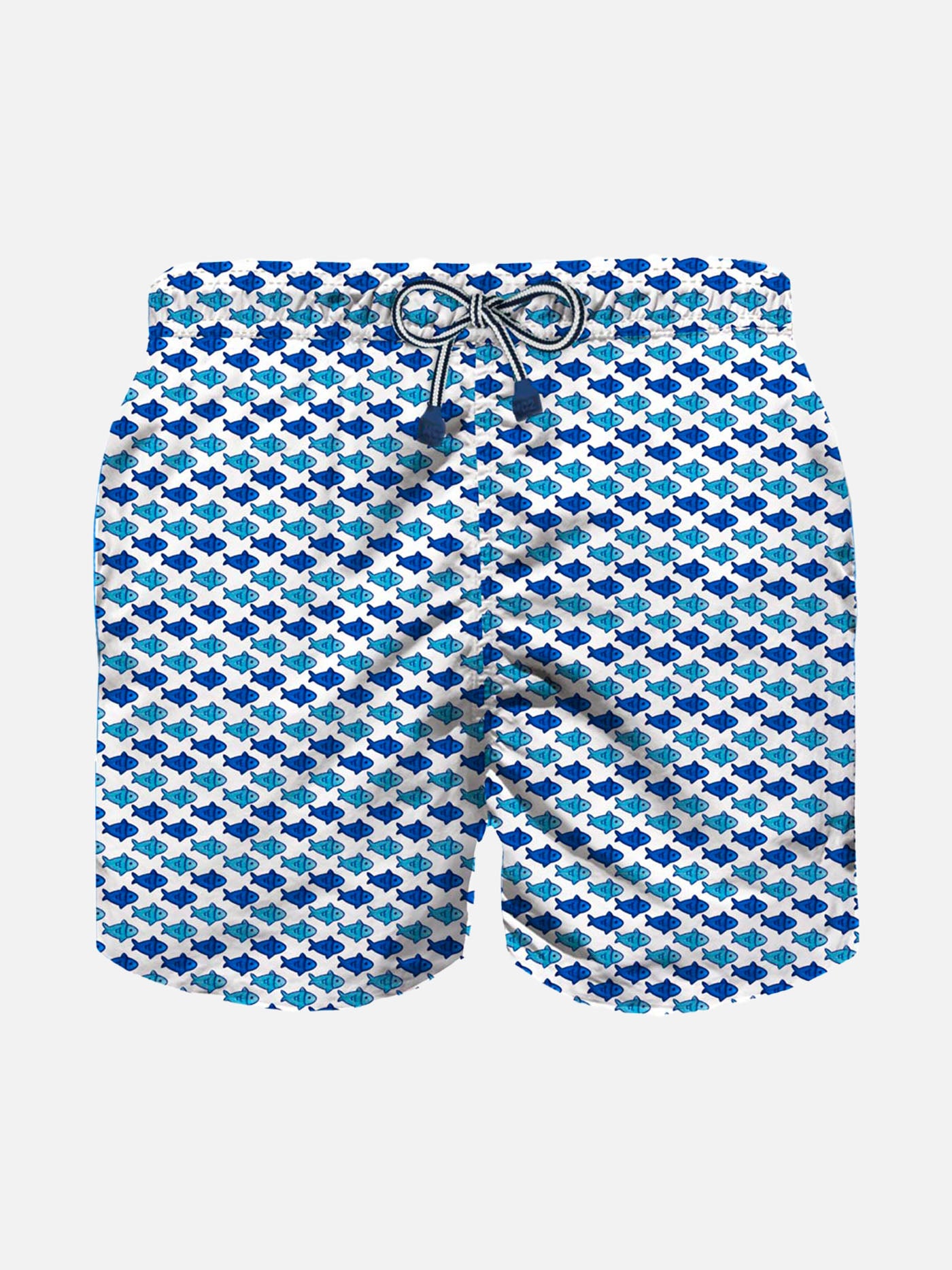 Boy light fabric swim shorts wth fish print - MC2 Saint Barth
