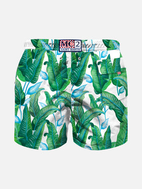 Boy swim shorts with tropical print - MC2 Saint Barth